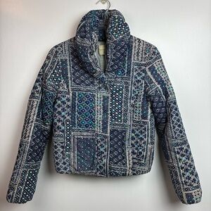 Pilcro Intricate Blue and Teal Blazer